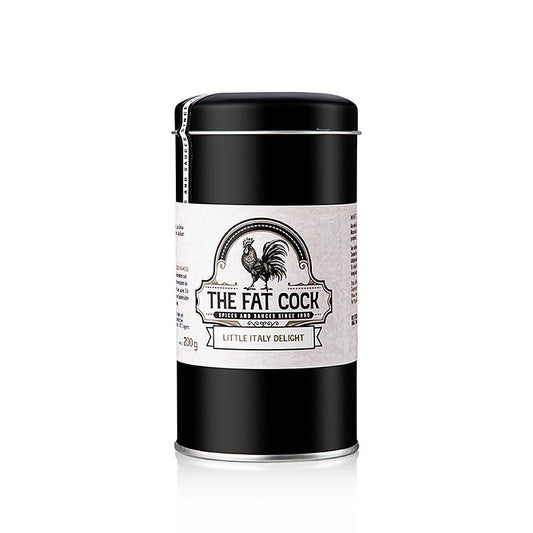 Mélange d'herbes The Fat Cock - Little Italy Delight, mélange de condiments, 200 g - mélange d'épices polyvalent pour la cuisine italienne, parfait pour les pâtes, la pizza, le risotto et autres classiques italiens