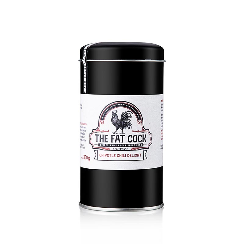 Paquet de 350 g de The Fat Cock - Mélange de condiments Chipotle Chili Delight, au goût fumé et à l'assaisonnement idéalement équilibré de piment, sel et poivre, sans assaisonnement supplémentaire nécessaire
