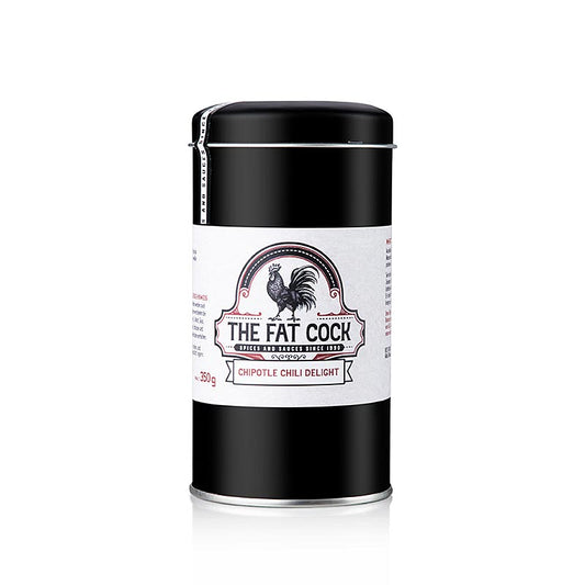 Paquet de 350 g de The Fat Cock - Mélange de condiments Chipotle Chili Delight, au goût fumé et à l'assaisonnement idéalement équilibré de piment, sel et poivre, sans assaisonnement supplémentaire nécessaire