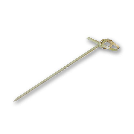 Pics en bambou, avec bout à noeud, vert, 10cm, 250 pcs - pics fins et de haute qualité en bois de bambou agréable