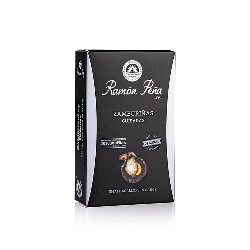 Zamburinas - petites coquilles Saint-Jacques en bouillon piquant, idéales pour les tapas et les salades, 110 g de RAMON PEÑA SILVER