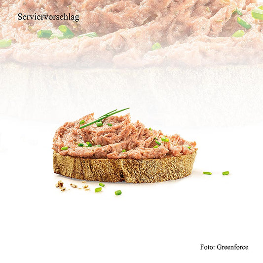 Saucisse à tartiner végétalienne Greenforce Mix style saucisse de foie, 500 g, alternative sans viande à la saucisse de foie, idéale à tartiner pour un petit-déjeuner végétalien