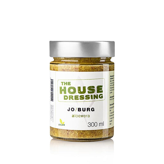 Alt text : Un flacon de 300 ml de vinaigrette pour maison JO/BURG aloevera Ernst Petry, un produit au goût sérieux pour donner du goût aux plats