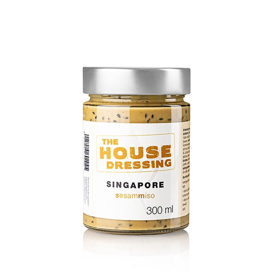 Housedressing Singapore SesamMiso - Ernst Petry, 300 ml, goût intense de sésame grillé et de miso épicé, idéal pour les plats asiatiques de légumes et de poisson