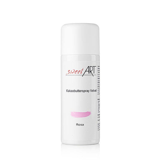 Beurre de cacao en spray rose tendance pour une finition professionnelle des desserts
