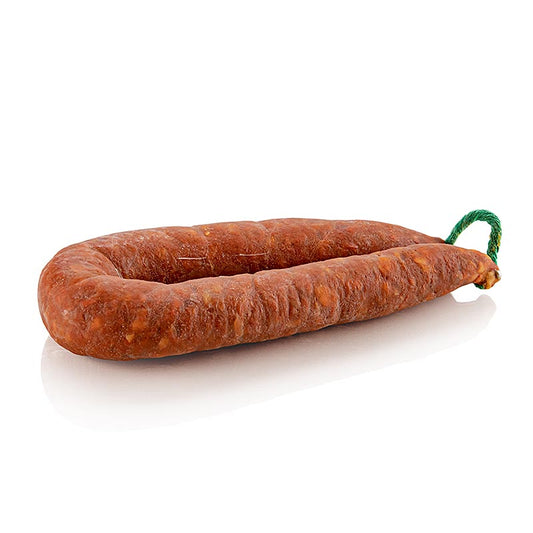 Chorizo Natural Picante, piquant, en forme de fer à cheval, 250 g
