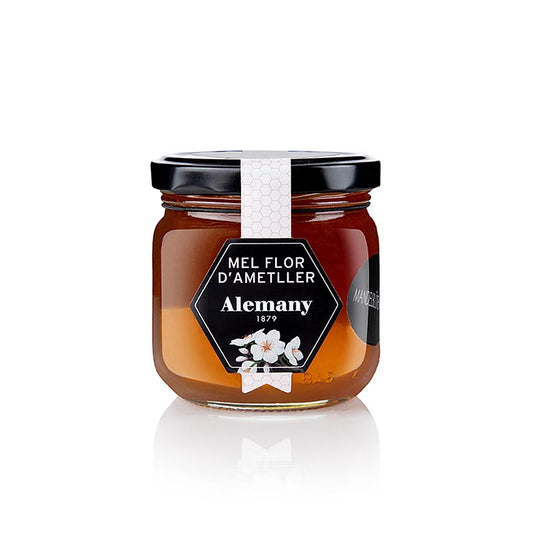 Miel de fleurs d'amandier Mel Flor d'Ametller d'Espagne, Alemany, 250 g - Miel artisanal à la texture crémeuse et au délicat arôme d'amande, parfait pour sucrer, sur des toasts ou dans le thé Savourez la tradition espagnole !