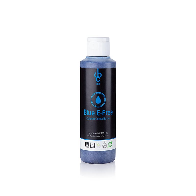 Récipient bleu Clean Label IBC contenant 245 g de beurre de cacao, idéal pour les décorations en chocolat et la fabrication de pralines Fabriqué à partir de fèves de cacao 100 % pures, au goût riche et à la texture moelleuse Découvrez l'ingrédient indispensable pour des créations en chocolat impressionnantes