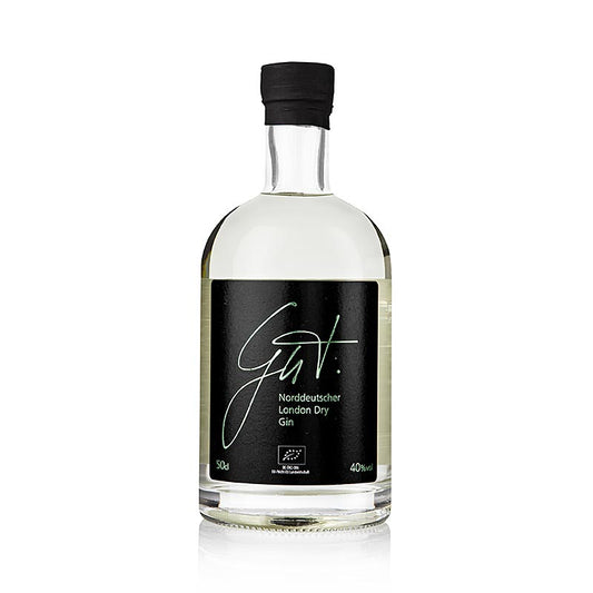 GUT Norddeutscher London Dry Gin, 40% vol, Gutsküche, BIO, 500 ml - gin bio de haute qualité du nord de l'Allemagne avec 40% d'alcool