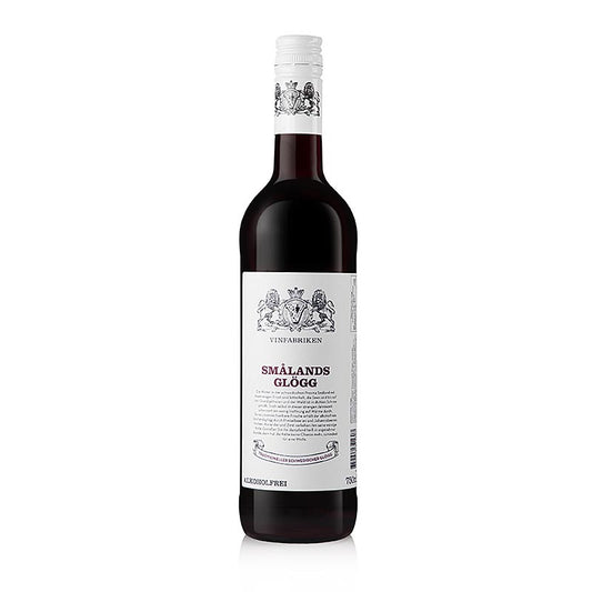 Vin chaud suédois sans alcool Vinfabriken Smalands Glögg, 750ml, fabriqué de manière artisanale selon une recette suédoise traditionnelle, parfait pour les soirées d'hiver agréables ou comme boisson réchauffante en vacances