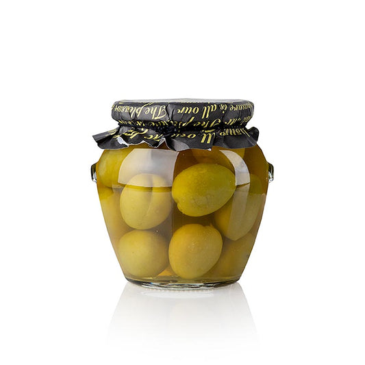 Olives vertes dénoyautées de Torremar, 580 g, triées à la main et conservées en saumure