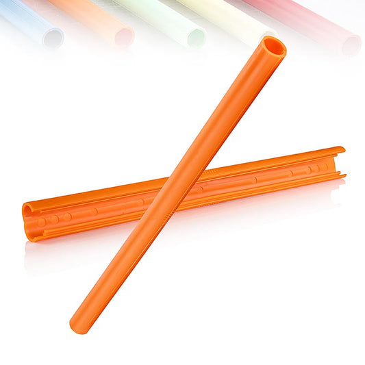Paille réutilisable orange, 10 pièces, facile à nettoyer, lavable au lave-vaisselle, incassable, écologique