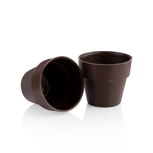 Moule à chocolat Flower Pot Large, noir, 62x55 mm, dobla (18143), 840 g, 28 pcs, idéal pour les créations en chocolat en forme de pot de fleurs