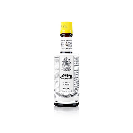 Angostura Aromatic Bitter, 44,7 % vol, Trinidad, 200 ml - Boisson amère aromatique de haute qualité de Trinidad en bouteille de 200 ml