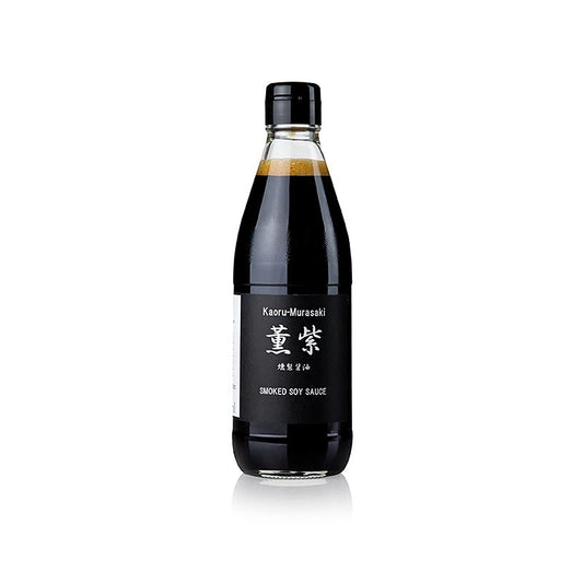 Sauce soja - Shoyu (Murasaki / Pourpre), fumé, Suehiro, 360 ml - Bouteille de sauce soja japonaise traditionnelle pour sushis, marinades et poêlées