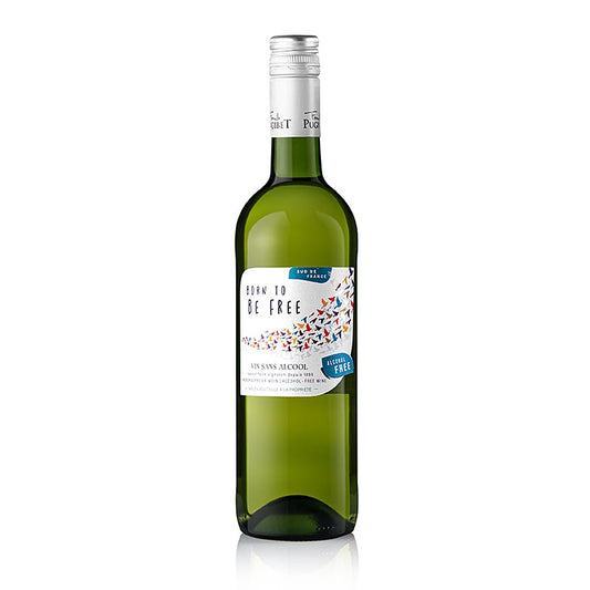 Vin blanc sans alcool Born to be Free de La Colombette, 750 ml, offre un plaisir gustatif complet sans alcool.