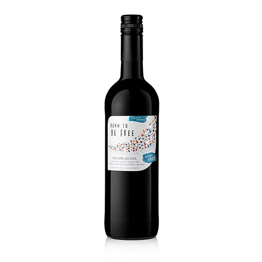 Born to be Free, vin rouge sans alcool, La Colombette, 750 ml - vin rouge rubis aux arômes de fruits rouges mûrs, idéal pour les moments de convivialité