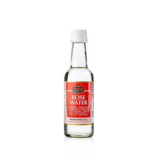 Bouteille de 190 ml d'eau de rose TRS - essence fine de pétales de rose pour les plats, les desserts et les boissons