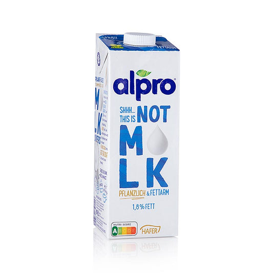 NOT MLK, alternative végétale au lait d'avoine, 1,8% de matières grasses, alpro, 1 l