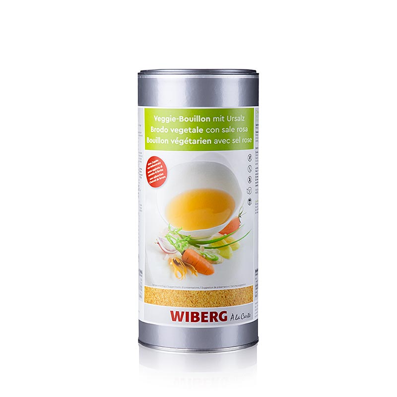 Grand paquet de bouillon Veggie Wiberg au sel originel, végétal, parfait pour les soupes et les ragoûts