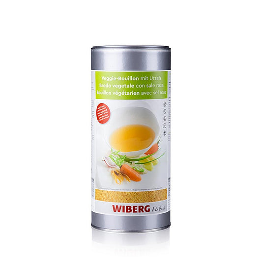 Grand paquet de bouillon Veggie Wiberg au sel originel, végétal, parfait pour les soupes et les ragoûts