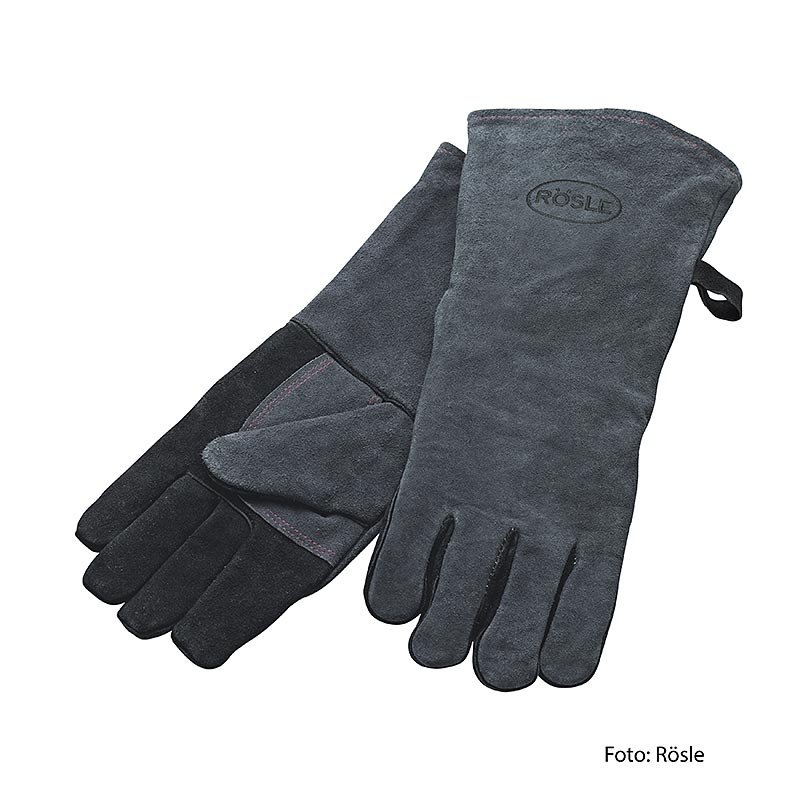 Gants pour barbecue Rösle BBQ en cuir de haute qualité pour une protection optimale lors des grillades Manchettes longues pour une sécurité supplémentaire et une liberté de mouvement totale Idéal pour les cuisiniers amateurs ou professionnels