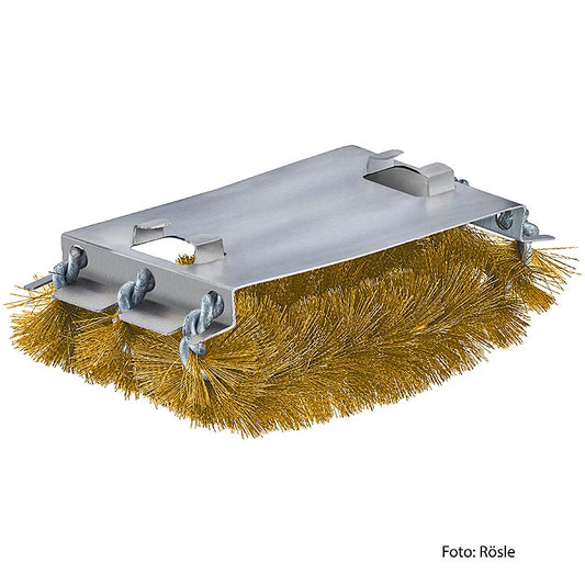 Brosse de rechange en laiton pour la brosse pour grilles de barbecue SlideX de Rösle (25392) pour un nettoyage en profondeur des grilles de barbecue Élimine la saleté tenace et les restes d'aliments sans endommager la grille de barbecue Convient à toutes les brosses de barbecue SlideX de Rösle Durable et de qualité supérieure