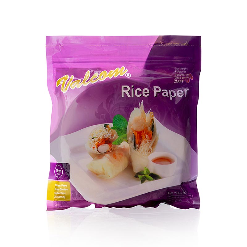 Papier de riz, petit, ø 16cm, 250 g, ca48 pcs - ingrédients de haute qualité pour rouleaux de printemps vietnamiens et spécialités asiatiques