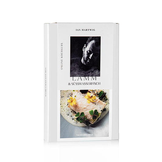 A detailed image of THE GOLDEN CIRCLE Cours individuel d'agneau et de poisson / Jan Hartwig, 1 h showcasing the high quality ingredients and expert culinary techniques used in the course