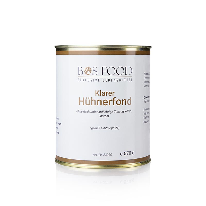 Fond de volaille, poudre instantanée sans glutamate ajouté, pour 28 L, 570 g - Parfait bouillon de volaille en poudre pour la préparation de soupes, sauces et autres plats, idéal pour les cuisiniers amateurs et les professionnels de la restauration
