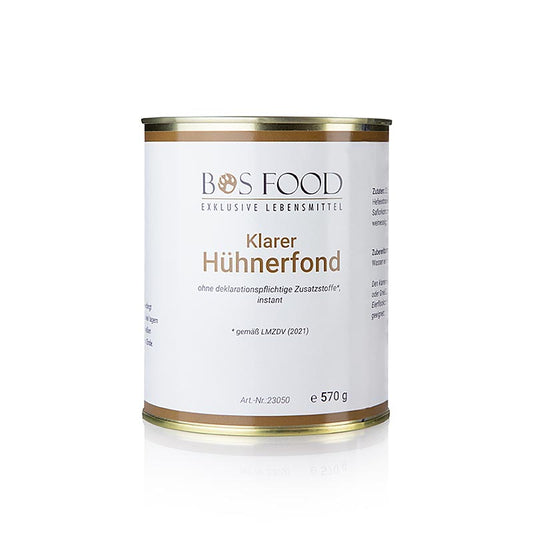 Fond de volaille, poudre instantanée sans glutamate ajouté, pour 28 L, 570 g - Parfait bouillon de volaille en poudre pour la préparation de soupes, sauces et autres plats, idéal pour les cuisiniers amateurs et les professionnels de la restauration