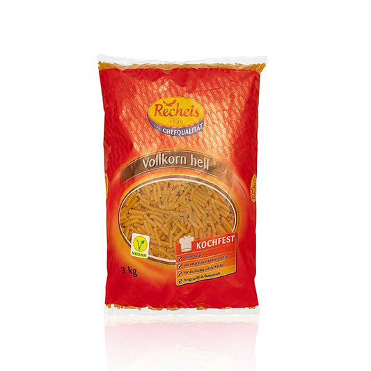 Paquet de 3 kg de macaronis complets Recheis à base de blé complet de haute qualité pour des repas sains et savoureux
