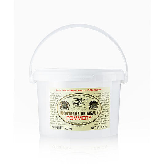 Moutarde de Meaux® - Moutarde forte à gros grains, Pommery®, 2,4 l - Moutarde traditionnelle française en grand pot