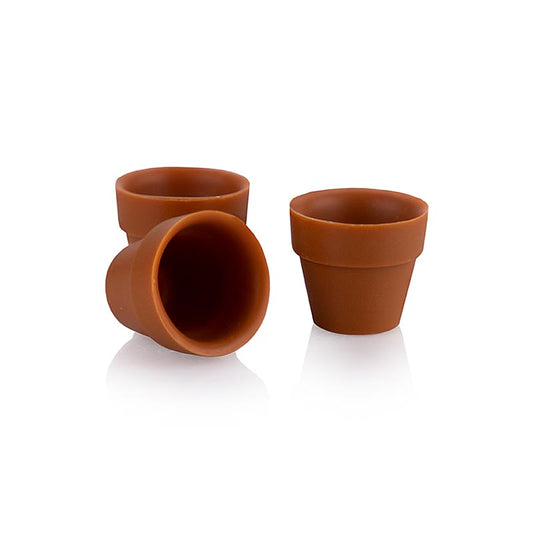 Moule à chocolat Flower Pot mini, lait entier, 25x28mm, dobla (18139), 132 g, 24 pcs : Délicieux mini-moule à chocolat de Dobla, parfait pour des créations uniques en chocolat