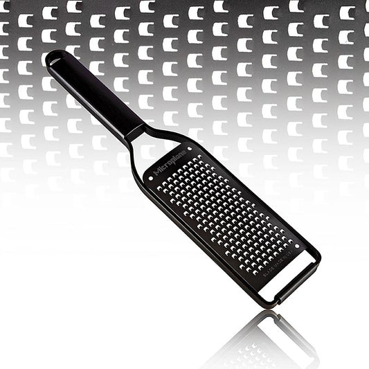 La râpe Microplane Black Sheep, avec sa lame tranchante en acier inoxydable et son manche ergonomique, convient parfaitement pour râper le fromage, le chocolat et les noix Dimensions : 32 x 2,5 x 4,5 cm