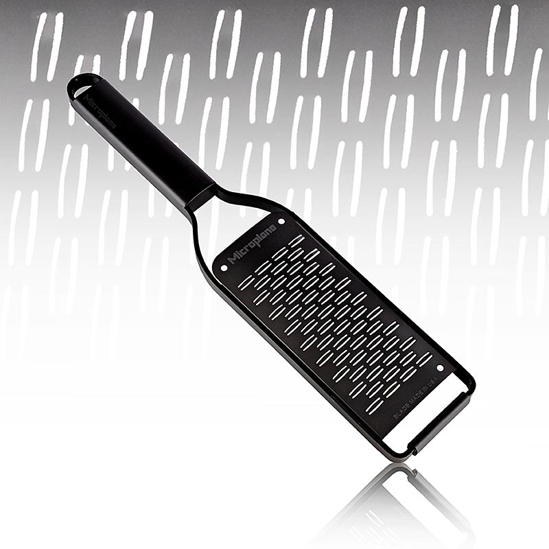 Râpe Microplane Black Sheep, acier inoxydable noir, lame grillagée durable, manche ergonomique, outil de cuisine indispensable