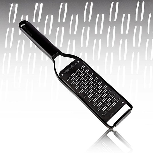 Râpe Microplane Black Sheep, acier inoxydable noir, lame grillagée durable, manche ergonomique, outil de cuisine indispensable