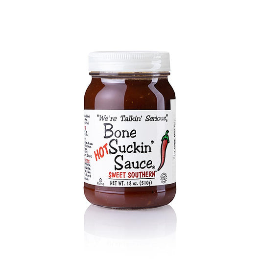 Bone Suckin' Sauce Sweet Southern SPICY, Ford's Food, 420 ml - Sauce barbecue épicée et sucrée pour viande, poisson et légumes
