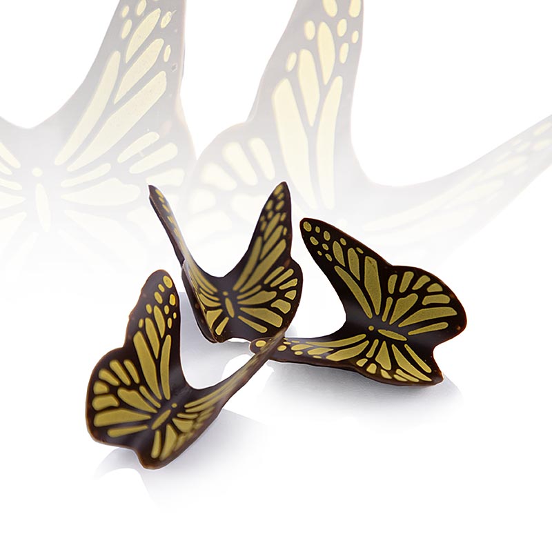 Papillons en chocolat noir de Dobla, 286 g, 120 pièces, pour décorer les desserts et les gâteaux.
