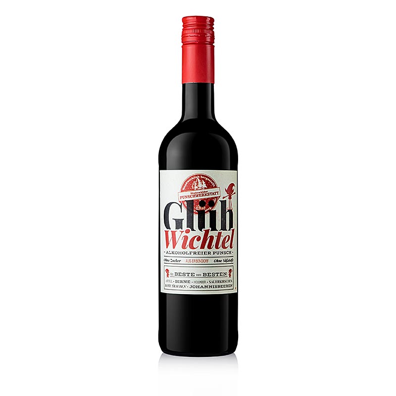 Glühwichtel - punch sans alcool de Manke & Coldewey, bouteille de 750 ml, parfait pour les agréables soirées d'hiver et les fêtes, riche en arômes et en épices réchauffantes, idéal à partager avec la famille et les amis