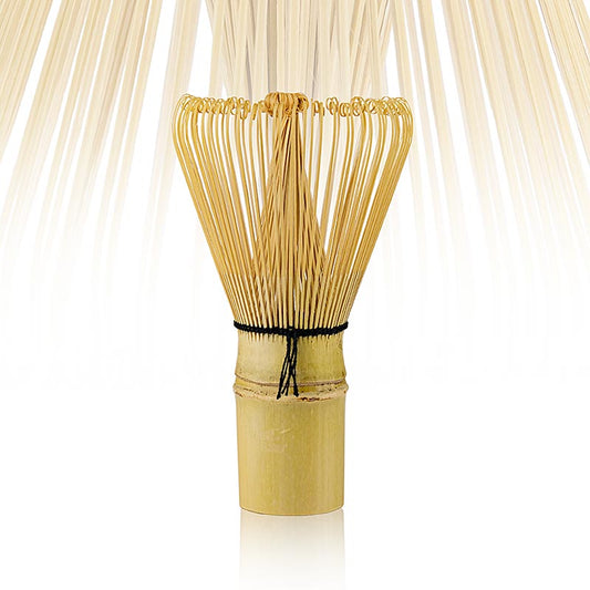 Fouet en bambou pour thé vert / Matcha, 1 pc - Fouet en bambou artisanal pour battre le thé en poudre, idéal pour obtenir un thé crémeux et mousseux selon la tradition japonaise Accessoire indispensable pour les amateurs de thé ! Taille : environ 10 cm