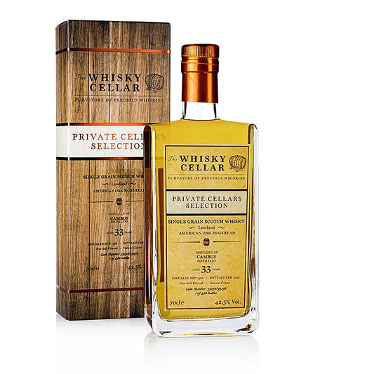 Single Grain Whisky Cambus, 1988-2022 Lowland, 42,5 % vol, Écosse, 700 ml - spiritueux noble d'Écosse, parfait pour les connaisseurs et les gourmets
