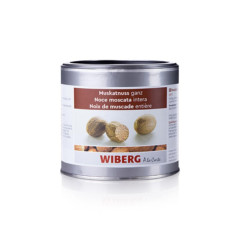 Wiberg noix de muscade, entière, 300 g - épice de qualité supérieure pour des arômes intenses dans différents plats Idéal pour les cuisiniers amateurs et professionnels Découvrez son goût frais et ses multiples possibilités culinaires