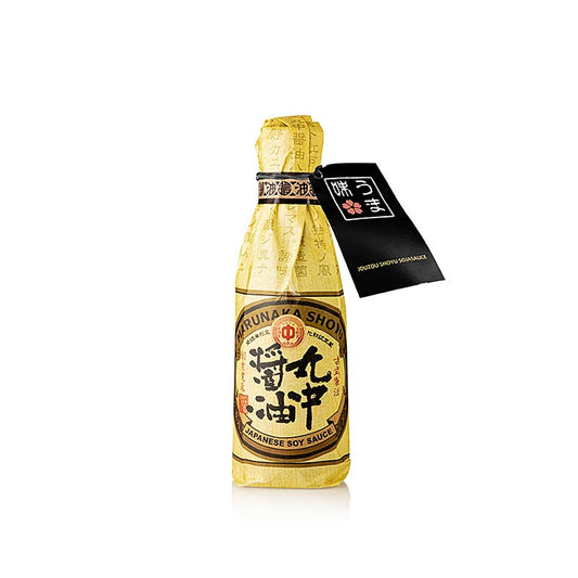Sauce soja - Jouzou Shoyu, Marunaka, Japon, 300 ml : Sauce soja de haute qualité fabriquée traditionnellement au Japon, parfaite pour assaisonner les sushis et les plats de nouilles Idéale pour la cuisine domestique et professionnelle Découvrez le goût authentique du Japon
