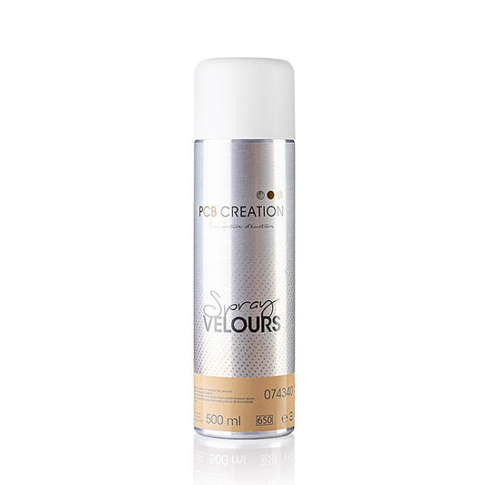 Décorateur, effet velours, chocolat blanc,couleur & goût, PCB (74340), 500 ml - Seringue de décoration avec effet velours pour pulvériser du chocolat Idéal pour les créations professionnelles dans la gastronomie et à la maison