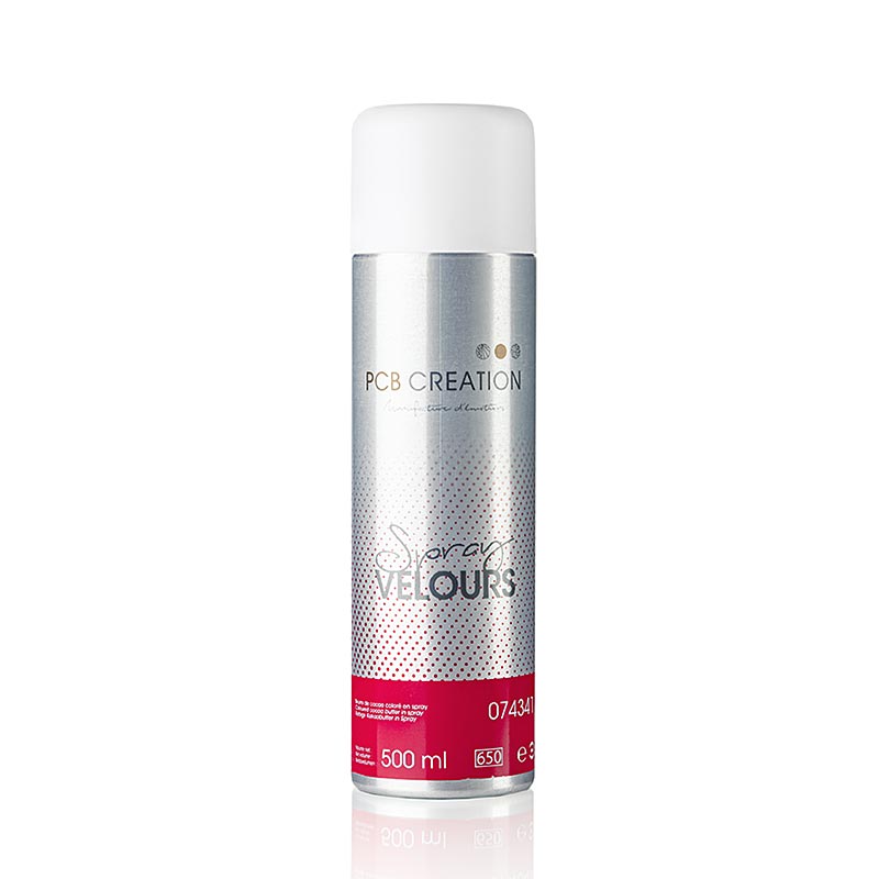 Décor Sprayer, effet velours rouge, avec colorant, PCB (74341) - 500 ml, idéal pour décorer les gâteaux, cupcakes et desserts, convient à la consommation humaine, finition mate luxueuse