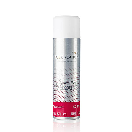 Décor Sprayer, effet velours rouge, avec colorant, PCB (74341) - 500 ml, idéal pour décorer les gâteaux, cupcakes et desserts, convient à la consommation humaine, finition mate luxueuse
