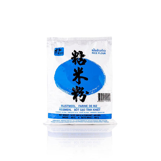 Farine de riz blanc Farmer, 400 g - Farine fine de riz blanc sans gluten, idéale pour les pâtisseries et les liants