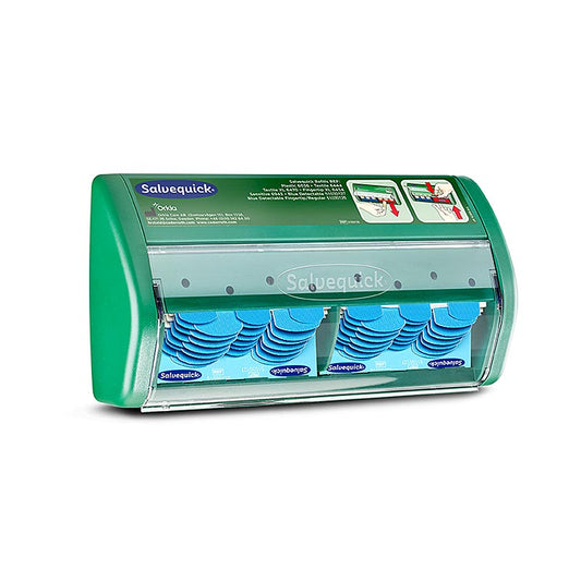 Distributeur de pansements Blue Detect de Cederroth pour un traitement rapide et hygiénique des plaies