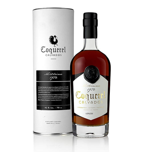 Bouteille de Domaine du Coquerel Calvados ACC 1972, 42 % vol, 700 ml, de France, boisson de qualité supérieure